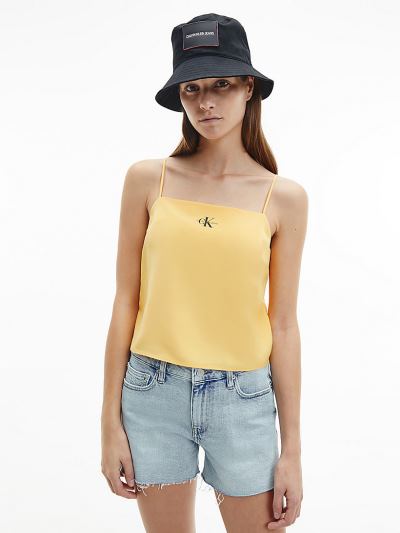 Calvin Klein Ruhák HU242496 | Calvin Klein Logo Cami Női Felsők Narancssárga